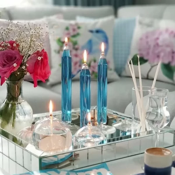 شمع پیرکس با پارافین مایع ست سه عددی